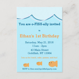 Einladung der Goldfish Geburtstagspartei