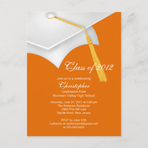Einladung der Graduierungspartei "White Orange Gra