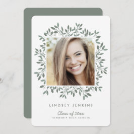 Einladung der Green Leaf Grad Foto Graduation Part