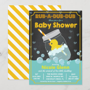 Einladung der Gummi Duck Babydusche