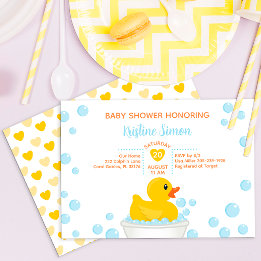 Einladung der Gummiherde-Babydusche - Blasen-Bad T