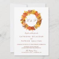 EINLADUNG DER HOCHZEIT IM HERBST DURCH KRAFT