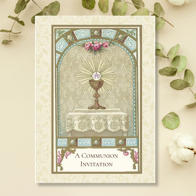 Einladung der Katholischen Vintagen Erstkommune (Von Creator hochgeladen)