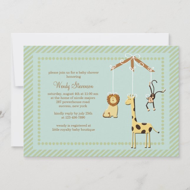 Einladung der Kinderdusche (Vorderseite)