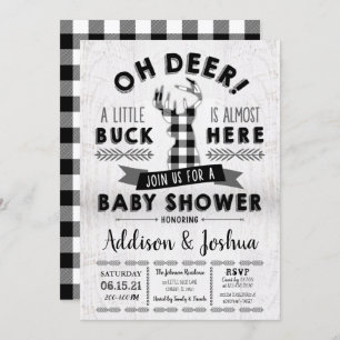 Einladung der kleinen Buck Deer Baby Boy Dusche