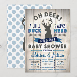 Einladung der kleinen Buck Deer Baby Dusche