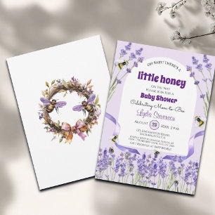 Einladung der kleinen Honey Bee Lavender Baby Dusc