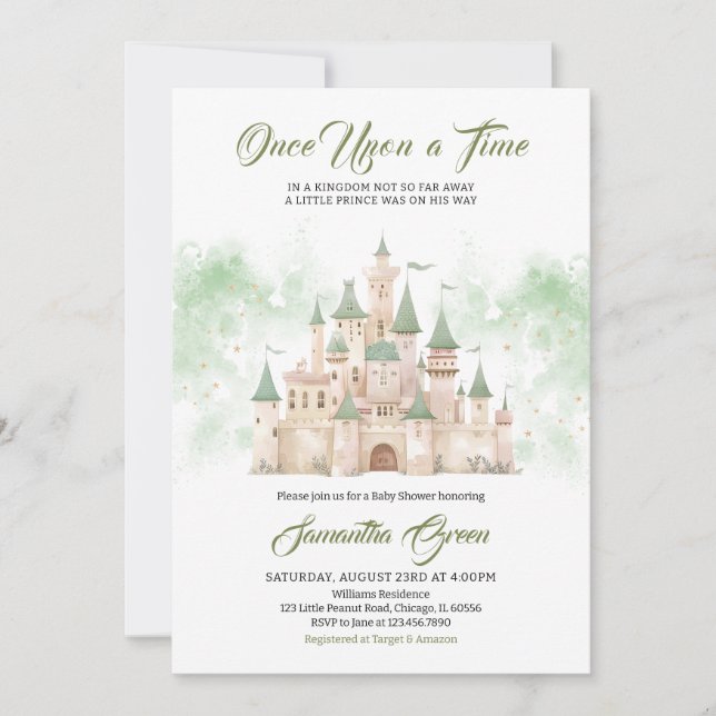 Einladung der kleinen Prince Baby Dusche (Vorderseite)