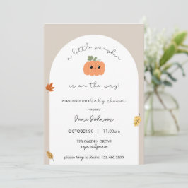 Einladung der kleinen Pumpkin Baby Dusche