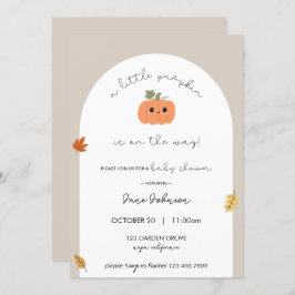 Einladung der kleinen Pumpkin Baby Dusche