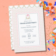 Einladung der Künstlerin Monogram Graduation Party