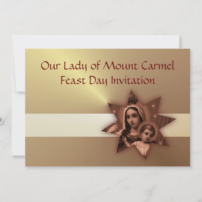 Einladung der Lady of Mount Carmel Fest Day (Vorderseite)