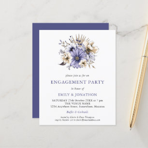 Einladung der Lila Creme-Floral-Engagement-Partei