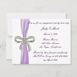 Einladung der lila Diamond Bow-Engagement-Partei
