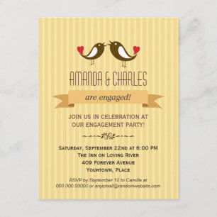Einladung der Lovebirds Yellow Engagement Party