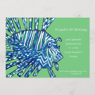 Einladung der Löwenfische zum Geburtstag