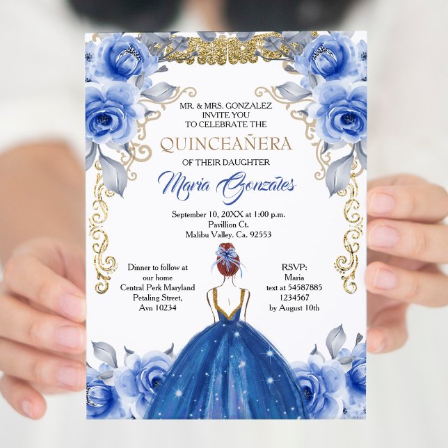 Einladung der Marine Blue Quinceanera (Von Creator hochgeladen)