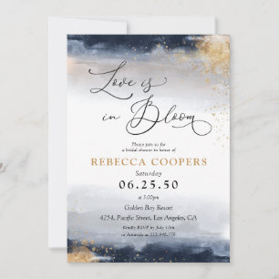 Einladung der Marine und der Gold Bridal Dusche
