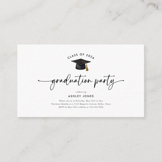 Einladung der Mini Modern Graduation Party (Vorderseite)