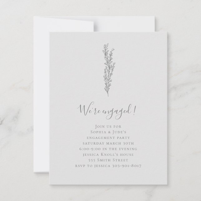 Einladung der Minimalistischen Bewerbungspartei (Vorderseite)