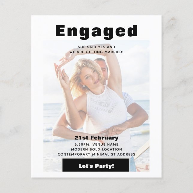 Einladung der Minimalistischen Foto Overlay-Engage Flyer (Vorne)
