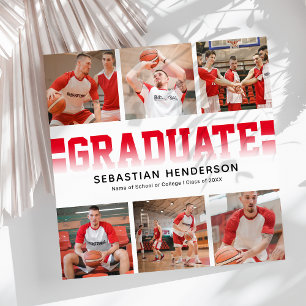 Einladung der Moderne Sports Foto Graduation Party