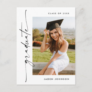 Einladung der Modernen FOTO Graduation Party Postkarte