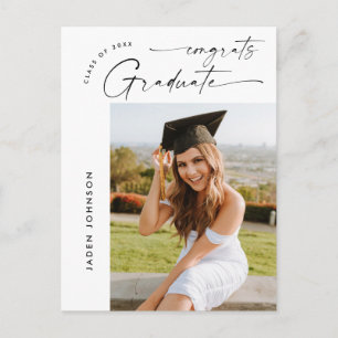 Einladung der Modernen FOTO Graduation Party Postkarte