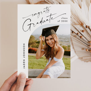 Einladung der Modernen FOTO Graduation Party Postkarte