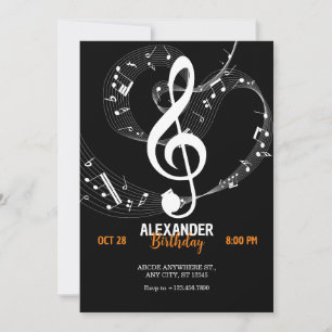 Einladung der Musiknoten