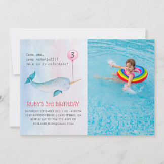 Einladung der Narwhal Birthday Party