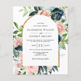 Einladung der Navy Blush Arched Wedding