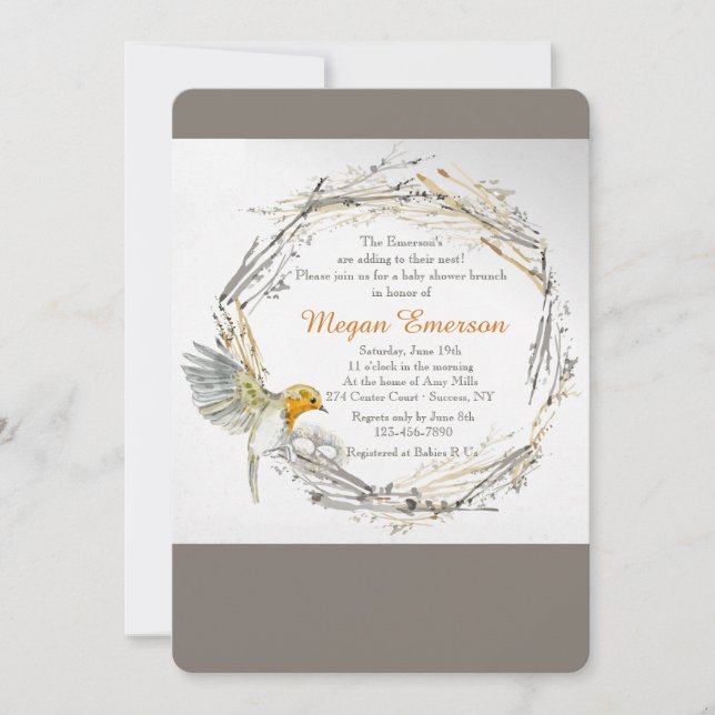 Einladung der Nestdusche zu Zehnen (Vorderseite)