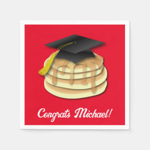 Einladung der Pancake Brunch Graduation Party Serviette