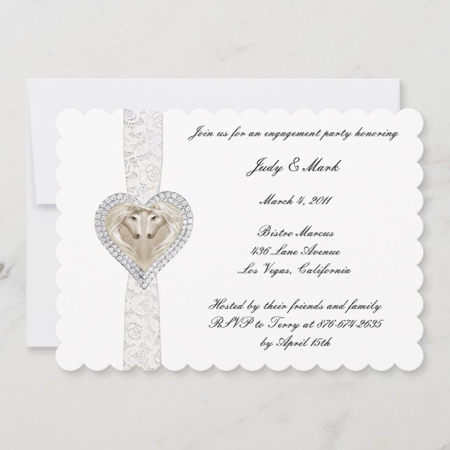 Einladung der Partei für das Engagement von Einhor (Vorderseite)