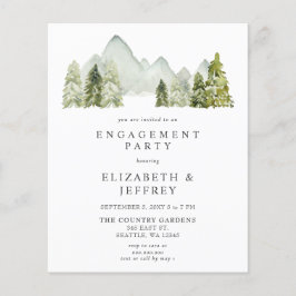 Einladung der Pine Engagement Party für die Budget