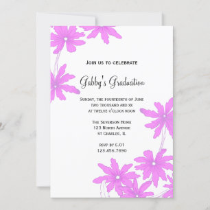 Einladung der Pink Daisies Graduation Party