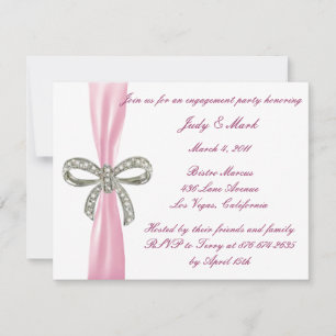Einladung der Pink Diamond Bow-Engagement-Partei