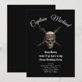 Einladung der Pirate Birthday Party