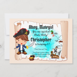 Einladung der Pirate Birthday Party