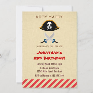 Einladung der Pirate Birthday Party