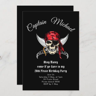 Einladung der Pirate Birthday Party