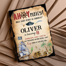 Einladung der Pirate Birthday Party