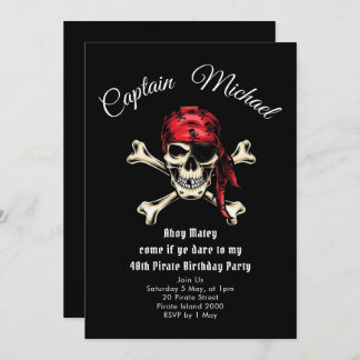 Einladung der Pirate Birthday Party