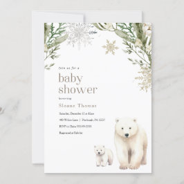 Einladung der Polar Bear Baby Dusche