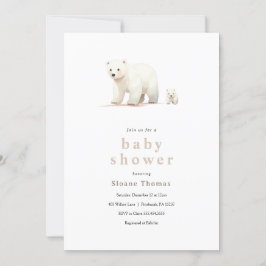 Einladung der Polar Bear Baby Dusche