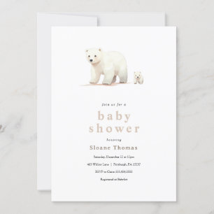 Einladung der Polar Bear Baby Dusche