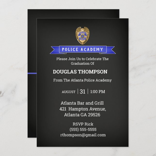 Einladung der Polizeiakademie (Vorne/Hinten)