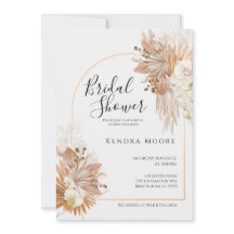 Einladung der Pompas Gras-Rahmen-Babydusche