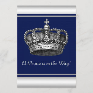 Einladung der Prince Crown Babydusche